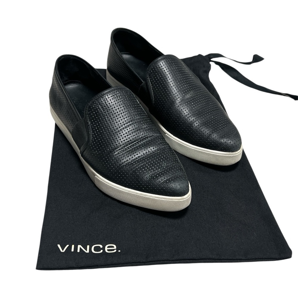 VINCE. Blair Perforated Leather Slip On Shoes
